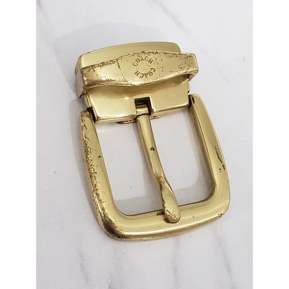 Vintage Coach Gold Brass Replacement Belt Buckle Hardware 80s